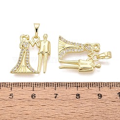 Pendenti in ottone con micro pavé di zirconi trasparenti per San Valentino&nbsp;KK-Q072-09G