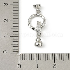 Messing Micro Pave klare Zirkonia Falte über Verschlüsse&nbsp;LS-KK-C107-08P