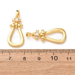 Messing micro pave klare zirkonia anhänger&nbsp;KK-A304-28C-G