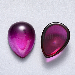 Transparent Spitzlackieren Glas Cabochons&nbsp;GLAA-S190-012B-A01