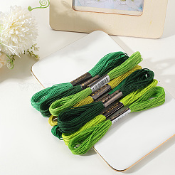 8 Knäuel 8 Farben 6-lagiges Polyester-Stickgarn&nbsp;OCOR-CY0002-09C