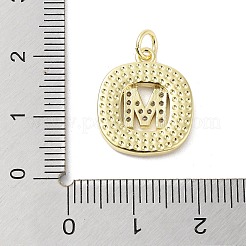 Anhänger aus Messing mit Gestellbeschichtung aus klarem Kubisch Zirkonia&nbsp;KK-E102-33G-M