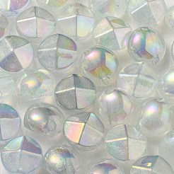 Placage uv perles acryliques transparentes lumineuses&nbsp;OACR-P010-05B