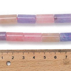 Billes de jade naturelles de teint en malaisades teintes&nbsp;G-C285-B01-01A