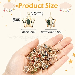 40 Stück 8 Farben Strass-Anhänger&nbsp;IFIN-YW0003-95
