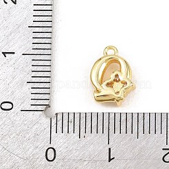 Messing micro pave klar zirkonia charme&nbsp;KK-Z151-18G-Q