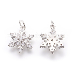 Pendentifs avec zircon cubiques à micro-pavés en laiton&nbsp;KK-F774-10P-NR