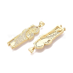 Ciondoli religiosi in ottone micro pavé con zirconi cubici trasparenti&nbsp;KK-N287-46D-G