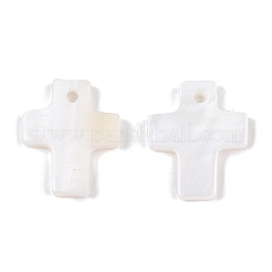Ciondoli incrociati con conchiglia d'acqua dolce naturale&nbsp;SHEL-T020-07