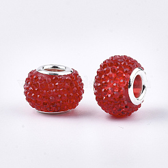 Perline europeo rhinestone di resina&nbsp;RPDL-T002-03F