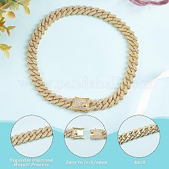 Kristall-Strass-Tennis-Halskette&nbsp;NJEW-WH0009-13