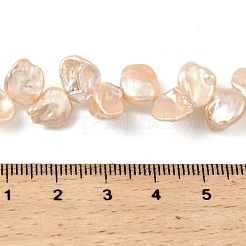 Fili di perle di perline keshi barocche naturali&nbsp;PEAR-B004-07A-01A