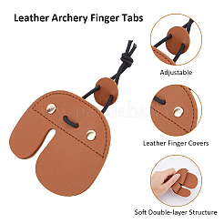 Finger Rindsleder Bogenschießen Bogenhandschuhe Spitzenschutz&nbsp;AJEW-WH0515-37