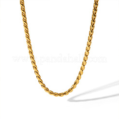 304 Edelstahl Cuban Link Kette Armband & Halskette Sets für Damen&nbsp;FI8814-1