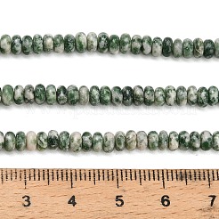 Natürliche grüne Fleck Jaspis Perlen Stränge&nbsp;G-L635-A20-4x2mm