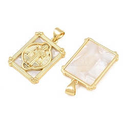 Pendentifs coquille en laiton&nbsp;CU-CBA9482-05G-06