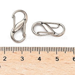 Legierungs-Doppel-S-Karabinerhaken-Feder-Verschlüsseanhänger-Verschlüsse&nbsp;FIND-C084-01P