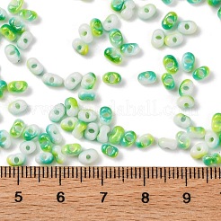 Zweifarbige Glasperlen mit Backfarbe&nbsp;SEED-C003-01E