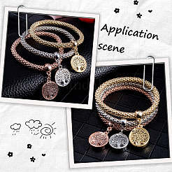 3 Stück Charm-Armbänder aus Zinklegierung in 3 Farben&nbsp;BJEW-SC0001-56
