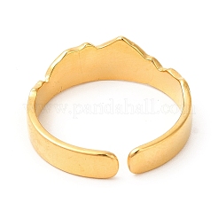 Placcatura ionica (ip) 201 anello polsino aperto in acciaio inossidabile&nbsp;RJEW-E063-41G