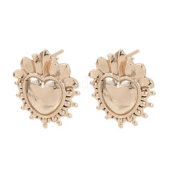 Boucles d'oreilles coeur en laiton&nbsp;EJEW-Z131-01KCG