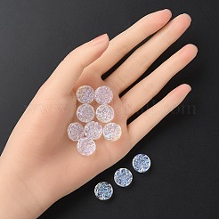 35pcs transparente sprühlackierte Glasperlen&nbsp;GLAA-YW0001-65