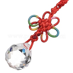 Ornamenti pendenti a forma di palla rotonda in vetro&nbsp;LS-HJEW-Z006-01G