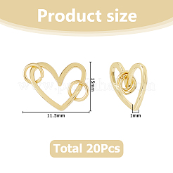 20 pièces pendentifs en laiton&nbsp;PALLOY-HS00023