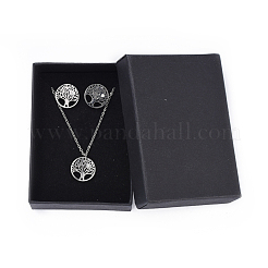 Set di collane e orecchini pendenti in acciaio inossidabile&nbsp;SJEW-JS01027