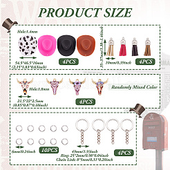 Kit fai da te per realizzare portachiavi in ferro a tema cowboy occidentale&nbsp;DIY-TA0009-40