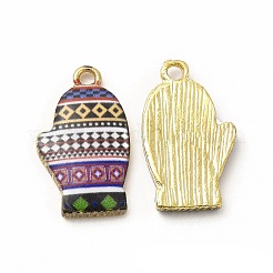 Bedruckte Anhänger aus Legierung mit Wintermotiv&nbsp;PALLOY-D581-01
