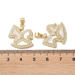 Ottone micro spianare pendenti zirconi&nbsp;KK-B083-04G