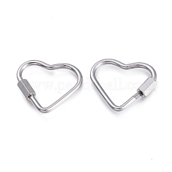 Anlaufgeschützte Karabinerverschluss-Anhänger aus Edelstahl 304 mit Schraubverschluss&nbsp;STAS-K192-03P