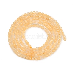 Chapelets de perles en jade topaze naturelle&nbsp;G-L662-A01-2mm