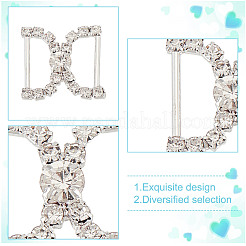 12 Stück 6 Stile Messing mit Legierung Strass Schuhdekoration&nbsp;FIND-HY0003-66
