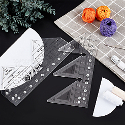2 Stück Quiltlineale aus Acryl in 2 Stilen&nbsp;DIY-AR0002-56