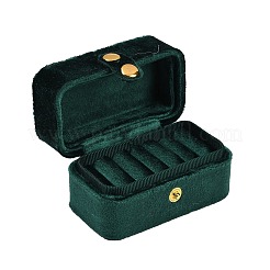 Mini-Ringaufbewahrungsboxen aus Samt mit rechteckigen Druckknöpfen&nbsp;CON-Z009-02