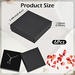 6 boîte à collier carrée en carton&nbsp;CBOX-YW0001-05A