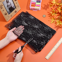 Polyester-Spitzenstoff mit Halloween-Motiv&nbsp;DIY-WH0699-75C