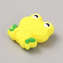 Frosch-Fokalperlen aus umweltfreundlichem Silikon in Lebensmittelqualität&nbsp;LS-SIL-WH0006-29B