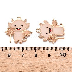 Halloween-Thema Rack-Beschichtung leuchtende Legierung Emaille Anhänger&nbsp;ENAM-N056-233G