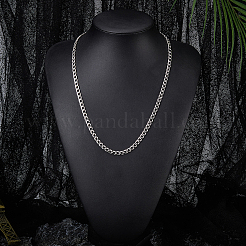 Collier chaîne cubaine en acier inoxydable 304 (1 pièce) pour homme et femme&nbsp;NJEW-BM0001-08D