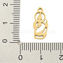Pendentifs en acier inoxydable avec placage ionique (IP) 201&nbsp;STAS-M015-04G