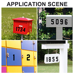 Autocollants réfléchissants pour boîte aux lettres numéro 0~9 pour animaux de compagnie&nbsp;DIY-WH20010-26B-02