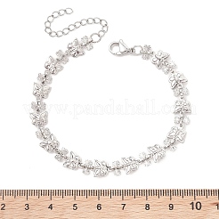 Armbänder aus Messing mit Schmetterlingsgliedern für Damen&nbsp;BJEW-JB13509