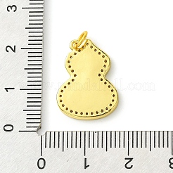 Anhänger aus Messing mit Gestellbeschichtung aus klarem Kubisch Zirkonia&nbsp;KK-G501-14G-02