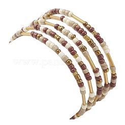 Ensemble de bracelets extensibles en perles de verre 5pcs&nbsp;BJEW-JB09576