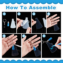 Kit de fabricación de llavero de encanto de altavoz en blanco de diy&nbsp;DIY-WH0386-75