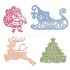 4pcs 4 styles de Matrice de découpe de coupe en acier au carbone pochoirs&nbsp;DIY-DM0001-93