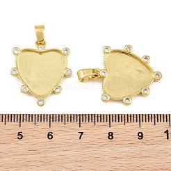 Messing Micro pave Zirkonia Anhänger Cabochon Fassungen&nbsp;KK-CBA6A75-50B-G
